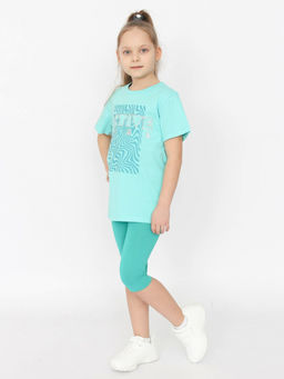 CRB wear/ HSJG 63846-40 Футболка для девочки,бирюзовый/Ex.Cherubino  фото 3