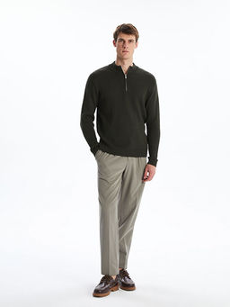 Dik Yaka Erkek Triko Kazak