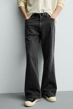 PANTAL?N FLARE FIT ESTRUCTURA ALGOD?N / Gris oscuro - Zara фото 5