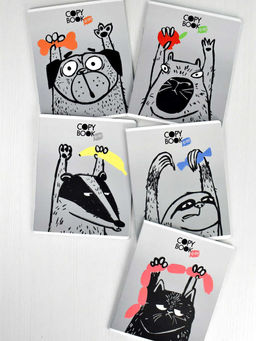 Цена за 5 штТетрадь, 48 л, клетка, арт. 65763/ 5 ВОРИШКИ /А5+, мягкий переплёт (2 скобы), мелованный картон 190 г/м?, ламинация "софт-тач" вельвет Упаковка Ассорти/