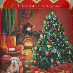 Цена за 5 шт. Коробка для кондитерских изделий с пластиковой крышкой «С Новым годом», 13×13×3 см