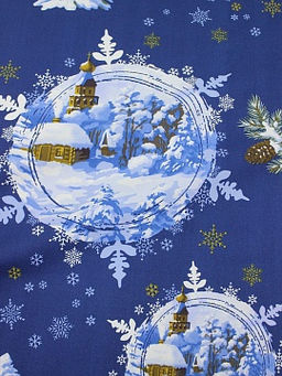 Дорожка Накануне Рождества, ш.0.5м, хлопок-100%, 226гр/м.кв, раппорт 64см