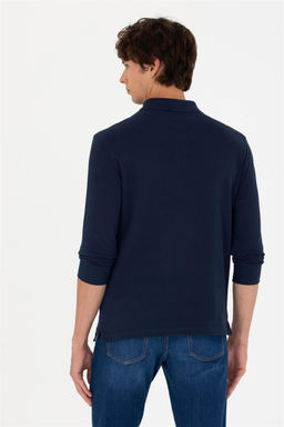 U. S. Polo Assn Мужская темно-синяя базовая толстовка с воротником-поло - U.s. polo assn фото 12