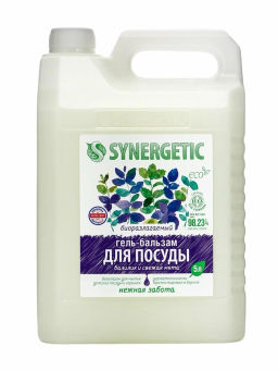Бальзам для посуды Synergetic Базилик и свежая мята 5 л  фото 2