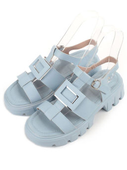 08-PEY195-5 LT. BLUE Босоножки женские (натуральная кожа)
