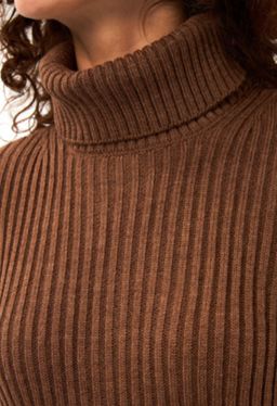 Водолазка из верблюжьей шерсти женская Лапша SOFT, цвет Кофейный