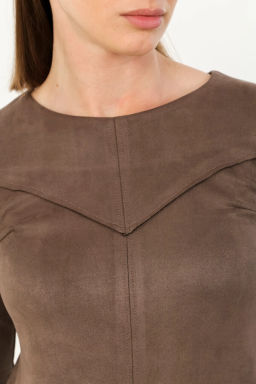 Платье женское, цвет коричневый