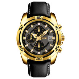 Часы наручные Skmei мужские кварцевые 9156gold-black