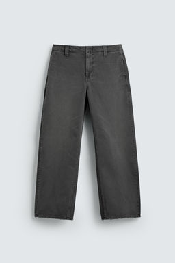 PANTAL?N CHINO RELAXED FIT LAVADO / Gris - Zara фото 7