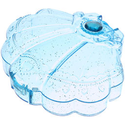 Цена за 6 шт. Шкатулка пластиковая "KiKi HAUS", ракушка, цвет голубой, 11*9.5*3.5см (в пакете)