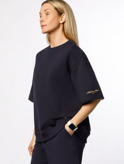 Футболка из футера двухнитки с эластаном