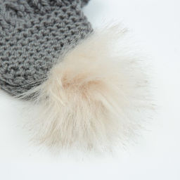 Шапка вязаная для собак, с помпоном, XS-S (объем головы 22 см, высота 7,5 см), микс - Пижон фото 7