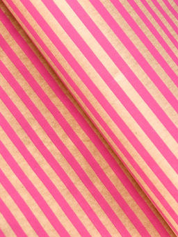 Бумага упаковочная крафт «Полосы розовые», 0.68×10±5% м, 60 г