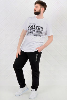 Арт. 6389 Костюм с брюками мужской 50-58 (5 шт) Цвет:верх- белый, низ- черный - Идеал фото 2