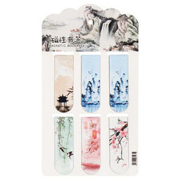 Набор магнитных закладок для книг Calligrata 6 штук, «Цветы», МИКС