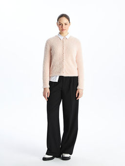 Bisiklet Yaka D?z Uzun Kollu Kad?n Triko H?rka