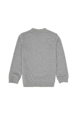 Erkek _ocuk Gri Melanj Basic Bisiklet Yaka Sweatshirt Sepette S_rpriz _ndirim - U.s. polo assn фото 2
