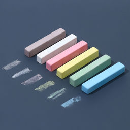 Цена за 8 шт. Мелки цветные школьные 6 шт. «Простоквашино», прямоугольные