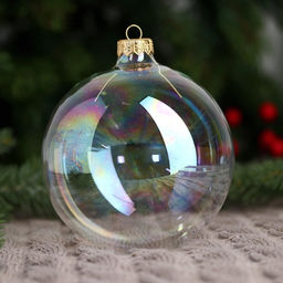 Ёлочный шар Перламутровый, стеклянный, с подвесом, d=10 см - Simaland фото 6