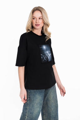Футболка М324287Па черный - Елена фото 7