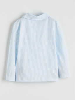 ?izgili G?mlek Yaka K?z ?ocuk Pijama Tak?m