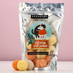 Набор бомбочек для ванны Согрею этой зимой!, 12 х 20 г, аромат мандарина - Чистое счастье фото 3