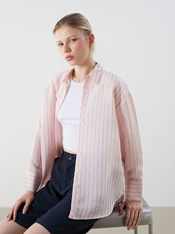 ?izgili Oversize Kad?n G?mlek