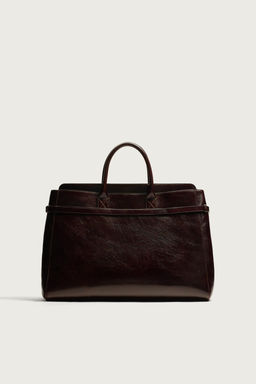 BOLSO SHOPPER PIEL / Marr?n