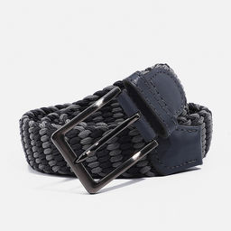 Ремень, ширина 3.5 см, резинка, пряжка металл, цвет серый