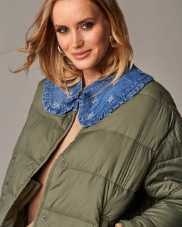 Синий джинсовый воротник с вышивкой - Incity фото 4