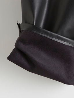 Fiyonk Detayl? Deri G?r?n?ml? K?z ?ocuk Pantolon