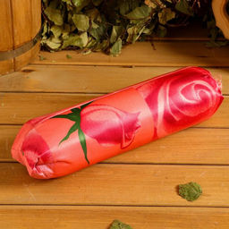 Подушка-валик с лавандой и стружкой можжевельника, сувенирный, 10×28 см, МИКС