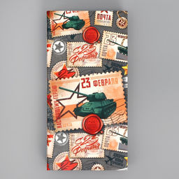 Цена за 5 шт. Коробка для шоколада, кондитерская упаковка С 23 Февраля, с окном, 17.3?8.8?1.5 см