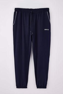 Siyah Buyuk Beden Regular Fit Bask?l? Biyeli Lastik Paca Esofman Alt? TMNSS26AJ00001 - Trendyolmilla фото 5