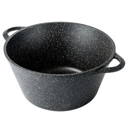 Кастрюля с антипригарным покрытием 7л, д30см Гранит, h14см, s0,4см, литые ручки, стеклянная крышка с пароотводом, подарочная упаковка (Россия) - Домашняя мода фото 2