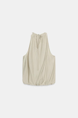 TOP HALTER GLOBO ABALORIOS / Crudo - Zara фото 7