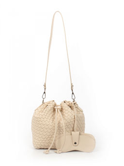 LACCOMA сумка СУ038-слоновая кость эко кожа хлопок