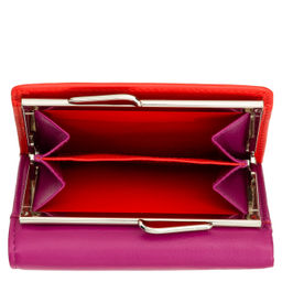 Итальянский женский кожаный кошелек DuDu серии Corsica | фуксия - Dudubags фото 5