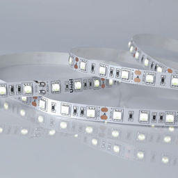 ULS-M25-5050-60LED/m-10mm-IP20-DC12V-14,4W/m-5M-6500K PROFI Гибкая светодиодная лента на самоклеящейся основе. Катушка 5м. в герметичной упаковке. Дневной свет (6500K). ТМ Uniel.