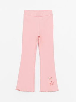 Beli Lastikli ?i?ekli ?spanyol Pa?a K?z ?ocuk Tayt - Waikiki фото 3