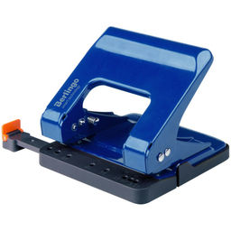 Дырокол Berlingo "Smart Technology" энергосберегающий, на 25 листов, синий (DDm_25203) металл., с линейкой
