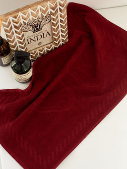 Полотенце махровое Ручки р.35*60 Бордовый