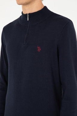 Мужской темно-синий базовый свитер - U.s. polo assn фото 7