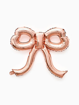 Цена за 2 шт. Воздушный шар фольгированный 22" «Бант», розовое - золото