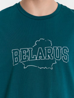 Футболка мужская синяя с принтом Belarus - Mark formelle фото 4