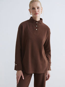 Dik Yaka Kad?n Sweatshirt Tunik