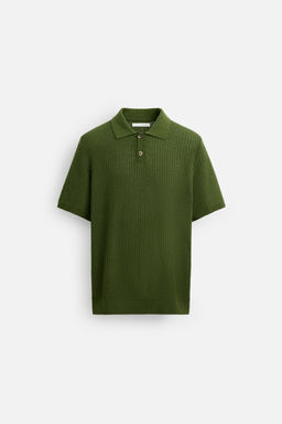 TEXTURED KNIT POLO SHIRT - Zara фото 6