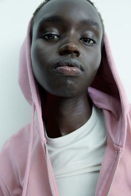 Chaqueta sudadera cropped con capucha y cremallera - H&m фото 3