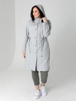 25137 Плащ св.серый - Dizzyway фото 3