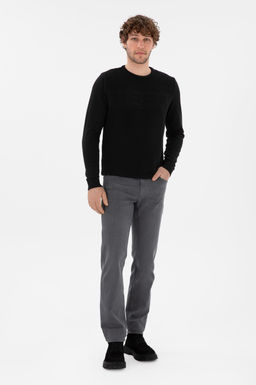 Свитер U.S. Polo Assn Slim Fit черный из хлопка